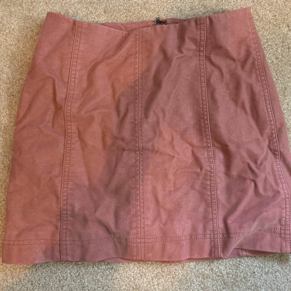 Free people faux leather skirt